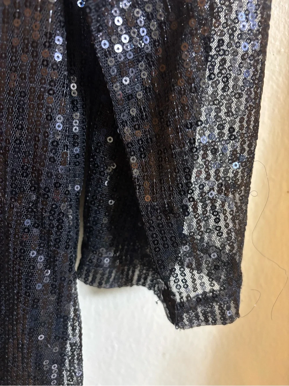 Black Sequin 'EXPENSIVE' Tunic Top/dress - Picture 7 of 9